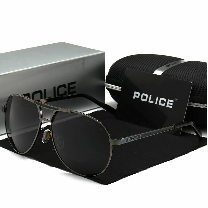 الشرطة الطيار الرجال الاستقطاب النظارات الشمسية سوبر كبير المعادن البيضاوي الذكور النظارات الشمسية الكلاسيكية الأسود القيادة نظارات Uv400 #2