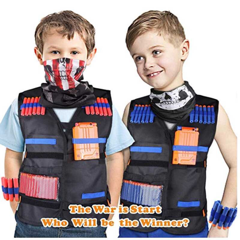 مجموعة بدلة سترة للأطفال مجموعة رصاصة طرية لسلسلة Nerf N-Strike Elite في الهواء الطلق لعبة ملابس السلامة