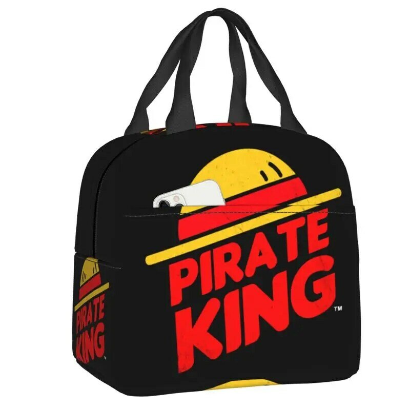 القراصنة الملك معزول حقيبة الغداء للنساء مانعة للتسرب قطعة واحدة لوفي برودة الحرارية حقيبة غداء أطفال مدرسة الأطفال #1