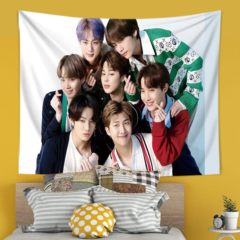 Kpop Star Boho Tapestry Cute Room Bedroom TV Background Idol Home Decor Blanket Yoga Blanket Gift