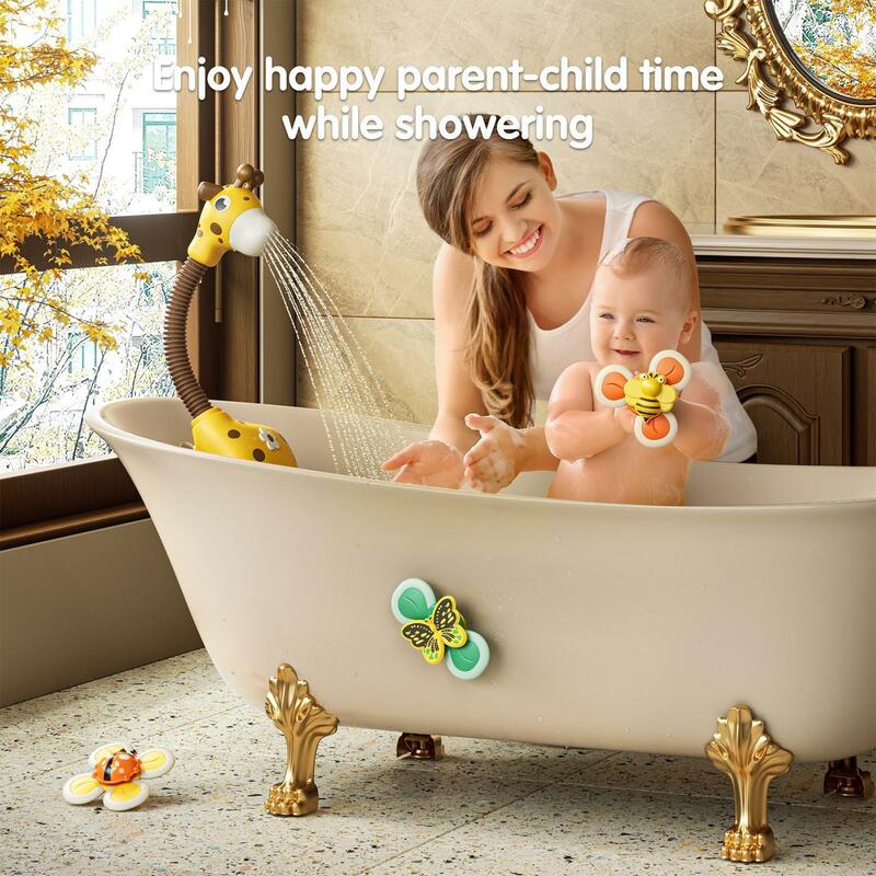Baby Bath Toys For Toddlers Electric Giraffe Zebra Water Toys Sprayer Toddlers Bathtub Bathroom Shower For Infant Boys G0p8