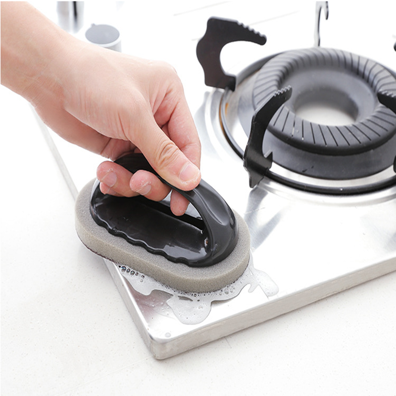 أدوات المطبخ ماجيك الإسفنج تنظيف الإسفنج أدوات مطبخ فرشاة إزالة التلوث قوية مع مقبض اكسسوارات المطبخ الحمام