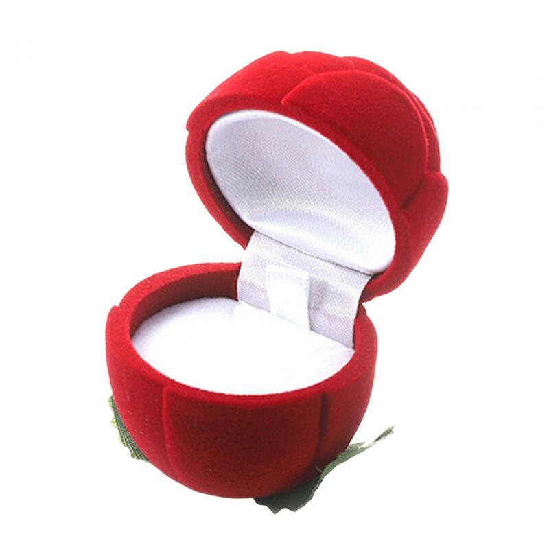 لطيف خاتم صندوق هدية صندوق المحمولة المخملية خاتم الزواج صندوق لطيف خاتم صندوق مجوهرات صندوق خاتم منظم للاقتراح المشاركة الزفاف #3