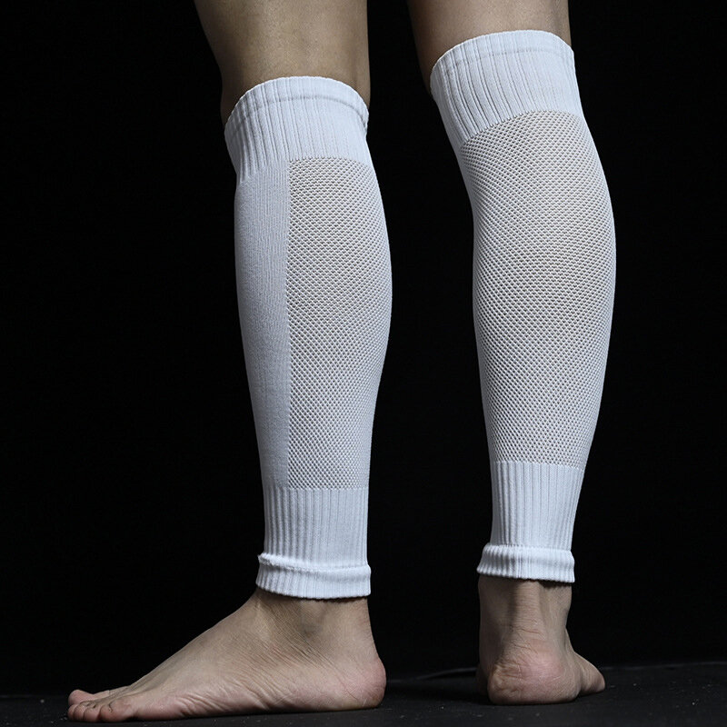 جوارب كرة القدم بدون أقدام جوارب احترافية لكرة القدم واقي البشرة تدفئة الساق ثابتة حزمة كرة القدم لحماية الساق