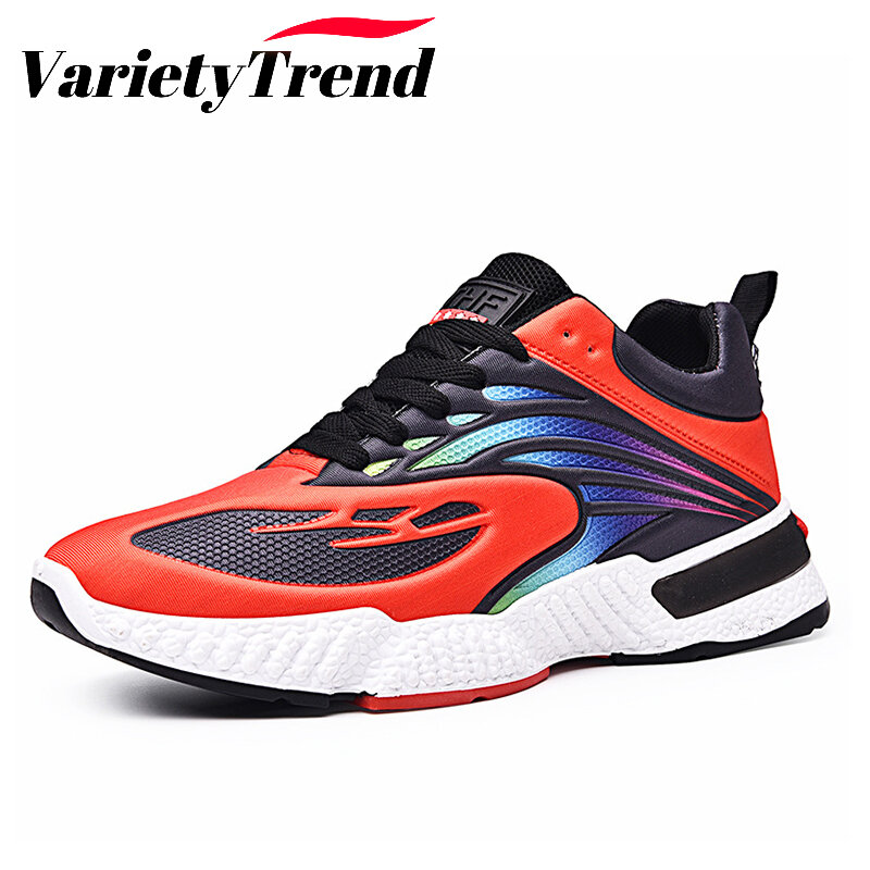 Trendy Men's Sports Sneakers Spring Flying Woven Breathable Men Running Shoes Outdoor Male Chunky Sneaker Casual Shoes