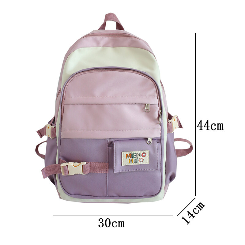Female Candy Color Waterproof Backpack Women New Fashion Panelled Casual School Backpack Women Travel Student SchoolBag Mochila #6