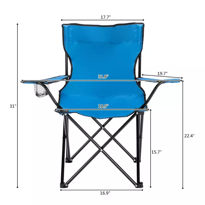 كرسي كامب صغير 80x50x50 أزرق