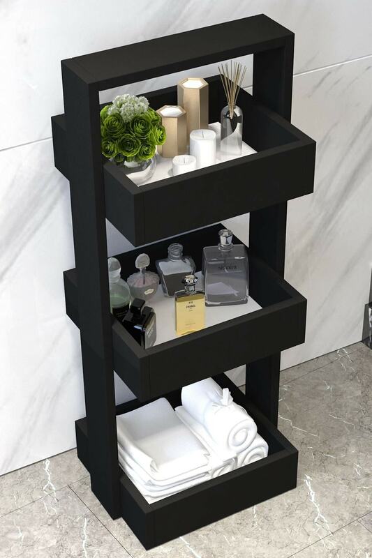 متعددة الأغراض سلة الحمام المنظم منظم مطبخ الزهرية الأسود خزانة فرشاة منشفة الصابون الشامبو اكسسوارات الحمام