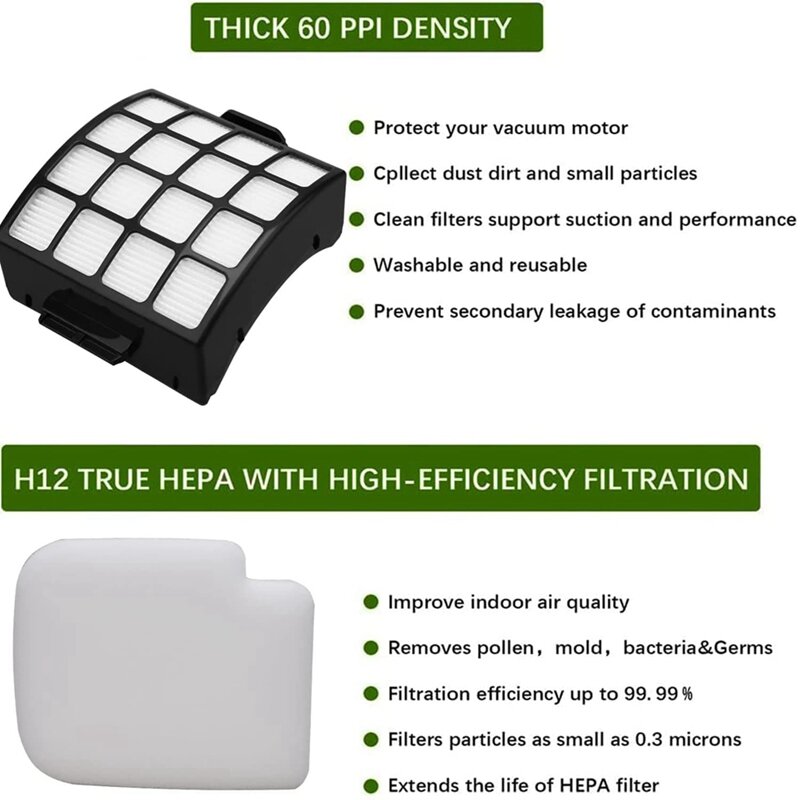 Replacement HEPA Filter Foam & Felt Filters Compatible For Shark AZ3002 AZ3000 AZ3000W Vacuum Cleaner Accessories #4