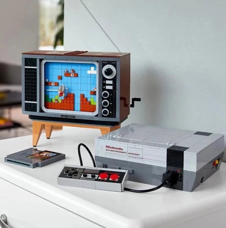 متوافق 71374 سوبر Marioed NES نينتندو نظام الترفيه نموذج بنة الطوب التجمع التلفزيون لعبة أطفال اللعب الهدايا