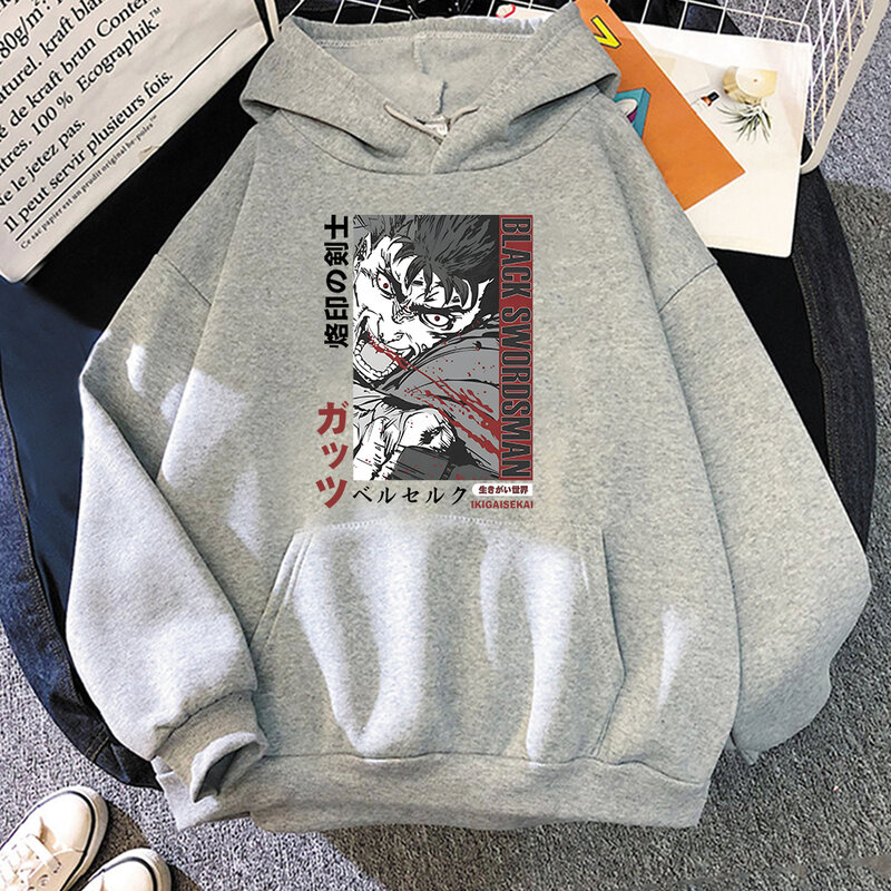 Hot Game Berserk Graphic Print Hoodie Mens Loose Casual Hip Hop Streetwear Pullovers Harajuku Unisex Sweatshirt Hoody Oversized