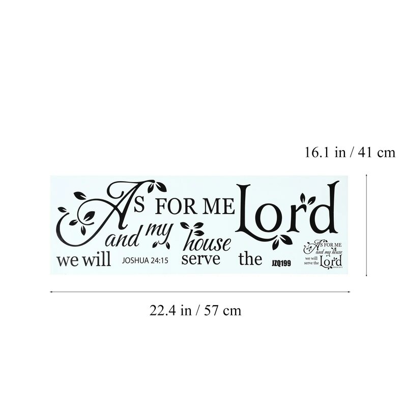 1PC Vinyl Peel and Stick DIY Removable As for Me and My House We Will Serve The Lord Wall Sticker #4