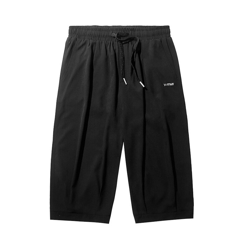 2022 Summer Cropped Pants Sports Casual Fitness Men's Pants Fashion Simple Solid Color Plus Size Sports Pantsштанымужские