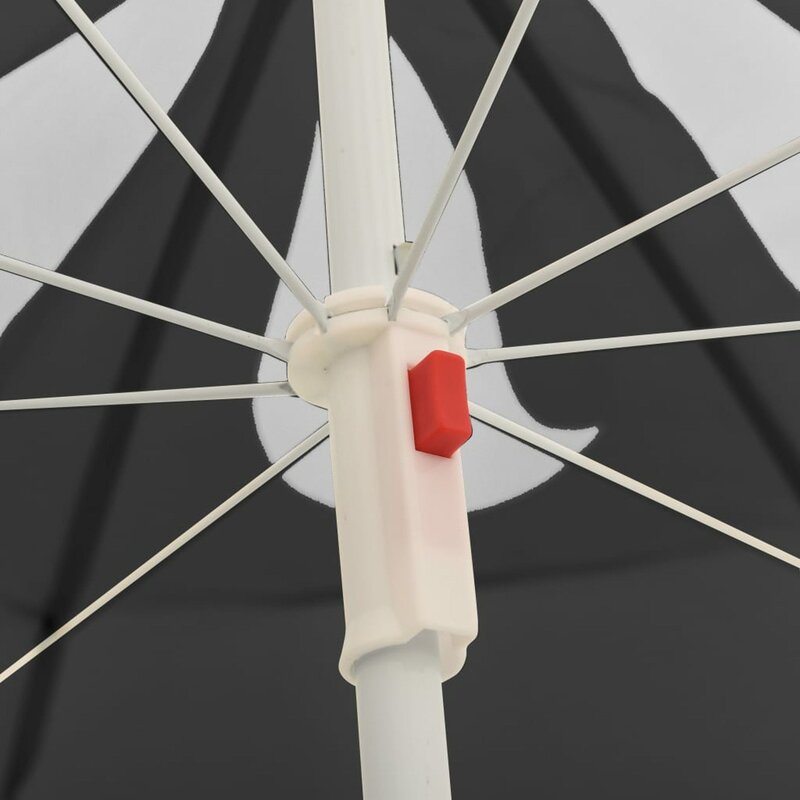 مظلة في الهواء الطلق مع قطب من الفولاذ أنثراسايت 70.9"
