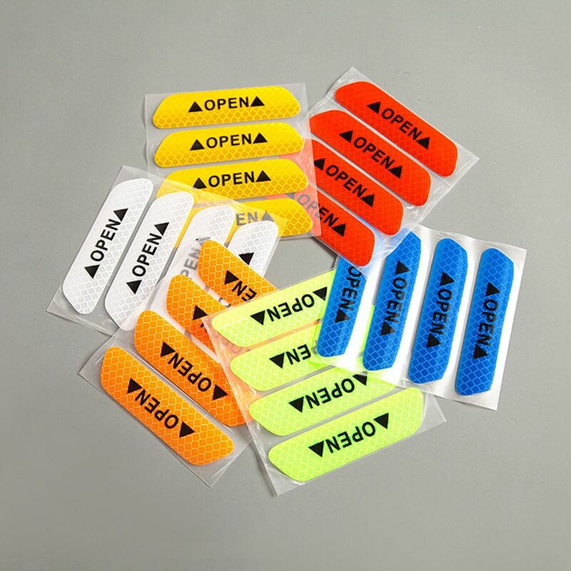 Open Sign Safety Warning Mark Reflective Tape Door Reflective Stickers Bumper Sticker Car Decoration Warning Stickers