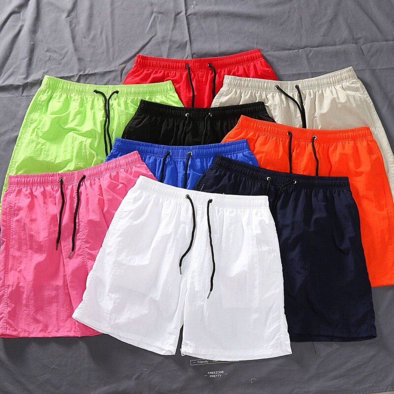 Couples Casual Shorts 2022 Summer New Mens Five-point Pants Candy Color Men's Beach-Shorts Fourteen Colors Optional Men Clothing