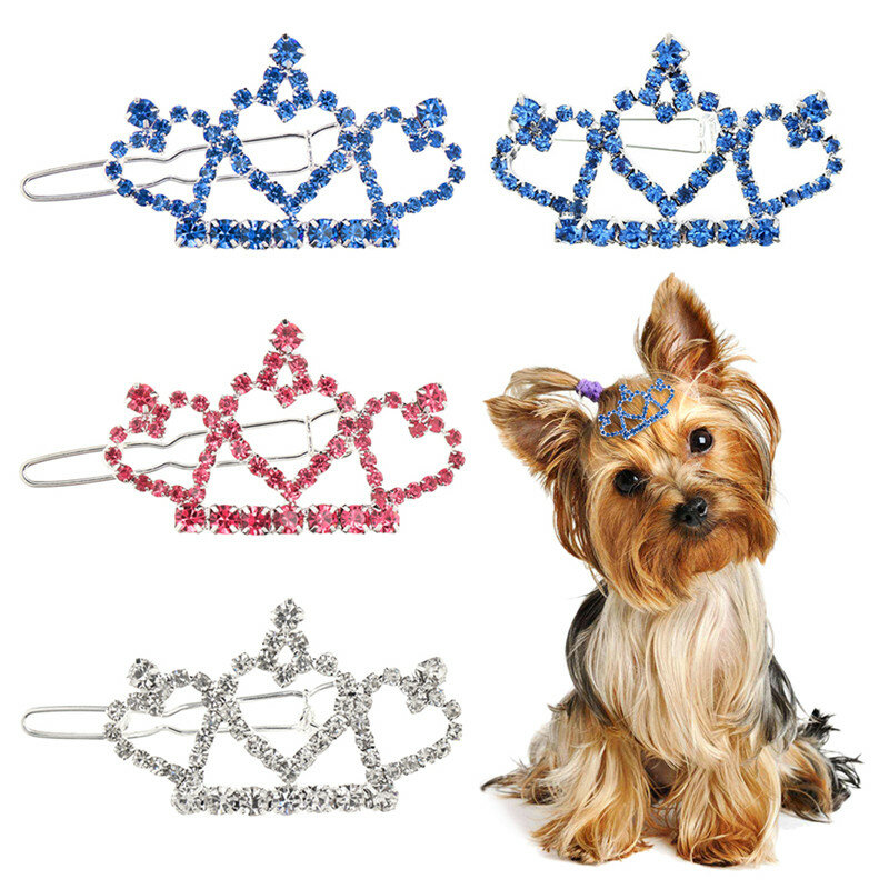Dog Accessories Pet Grooming for Puppy Cat Dog Hair Clip Crown Wedding Pet Hairpins Dog Multicolor Cat Headwear Pet Accessories