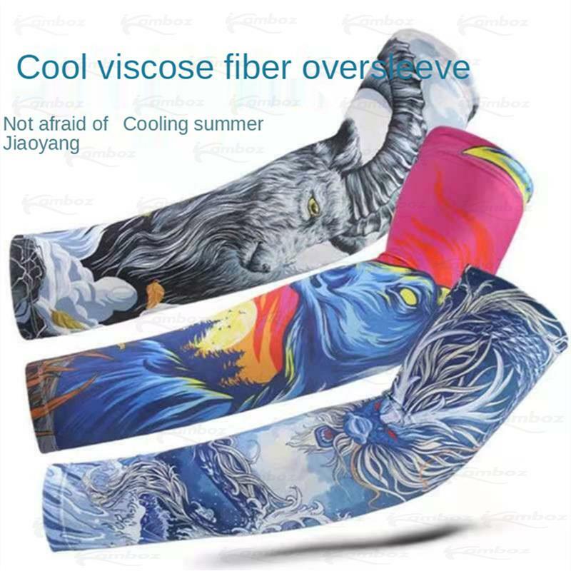 Outdoor Cycling Fashion Cuff Outdoor Running Sleeves For Arm Tattoo Sleeves UV Sun Protection Long Seamless Sunscreen Arm Sleeve