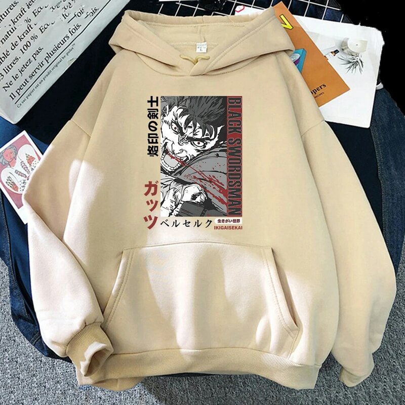 Hot Game Berserk Graphic Print Hoodie Mens Loose Casual Hip Hop Streetwear Pullovers Harajuku Unisex Sweatshirt Hoody Oversized