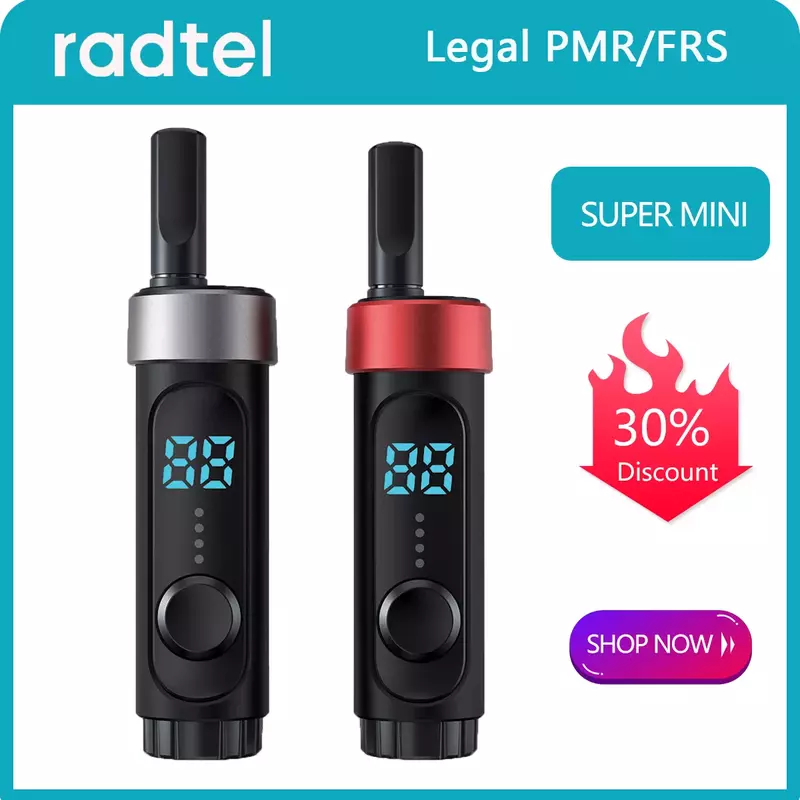 Radtel RT-659 Pocket Sized Mini Walkie Talkie 16CH Cylindrical Two Way Radio with Earpiece for Gift Kids Children Hotel Off-road