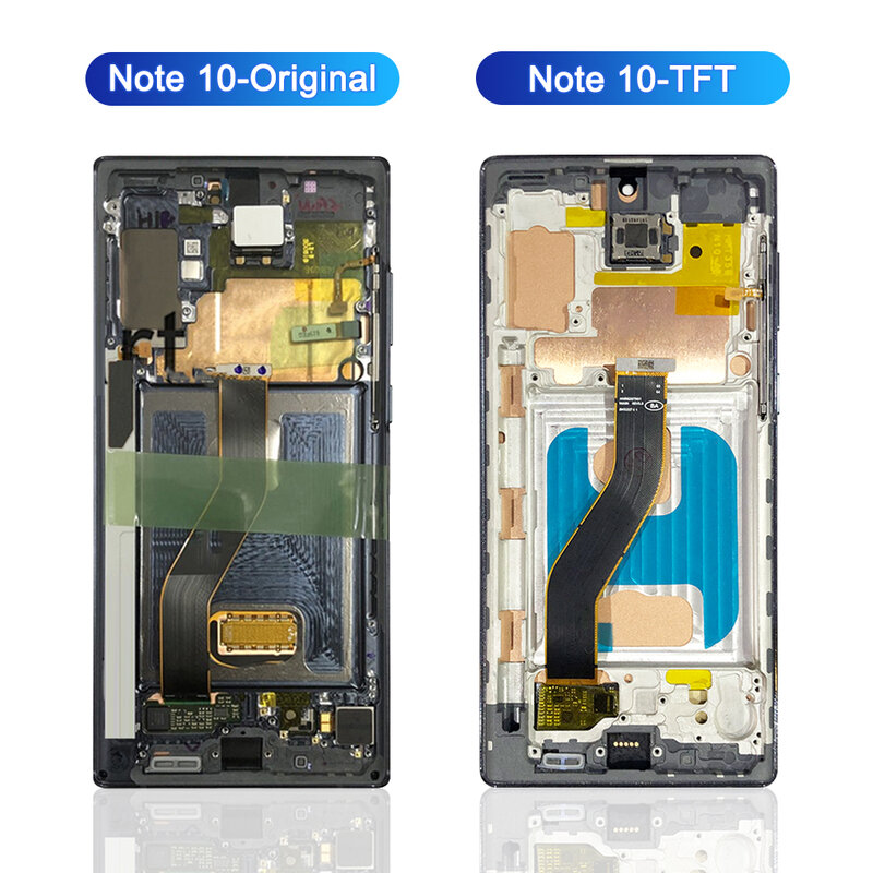 100% اختبار لسامسونج غالاكسي نوت 10 LCD N970F N970 N970 عرض تعمل باللمس مع الإطار محول الأرقام لشاشة سامسونج نوت 10 #3