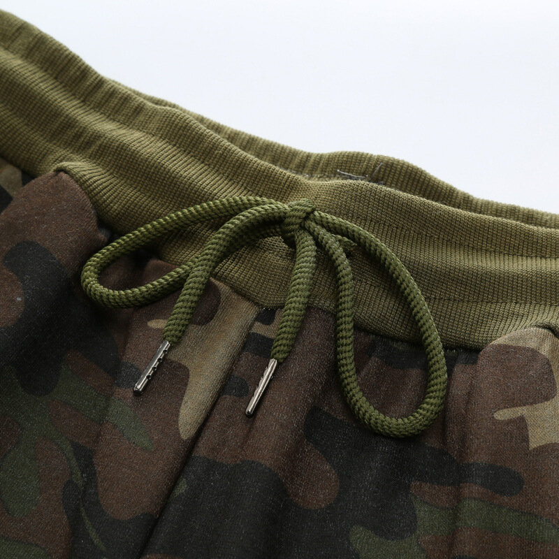 ربيع الخريف جديد جيب الرباط عادية الرجال سروال شكل قلم رصاص بنطال رياضي موضة الاتجاه الرجال السراويل التمويه القتالية #3