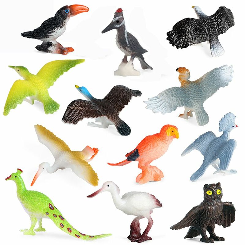 نماذج محاكاة الطيور تركيا طيور النحام الببغاء البومة البحر النسر النعامة الطيور نماذج بك عمل أرقام التماثيل الاطفال اللعب 2022 جديد #1