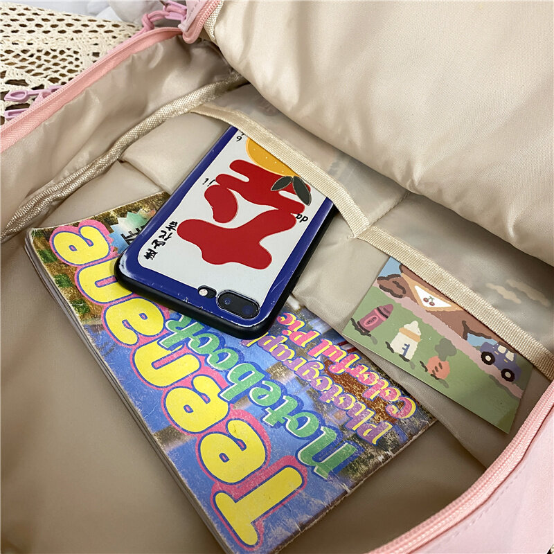 لطيف المرأة حقيبة ظهر بسعة كبيرة الإناث اليابانية حقيبة مدرسية عالية كلية سيدة محمول حقائب الظهر Kawaii فتاة كتاب السفر