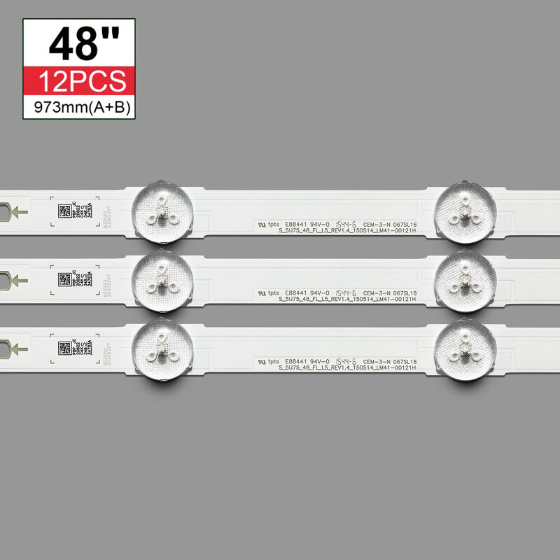 جديد عدة 12 قطعة LED الخلفية قطاع ل سام سونغ UE48JU6060 V5DU-480DCA-R1 V5DU-480DCB-R1 BN96-34793A UE48JU6400K