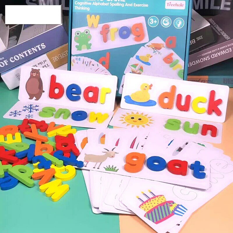 الإملائي تعلم كلمة لعب للأطفال 26 الحروف الإنجليزية التعليم المبكر الألعاب المعرفية ألعاب تعليمية
