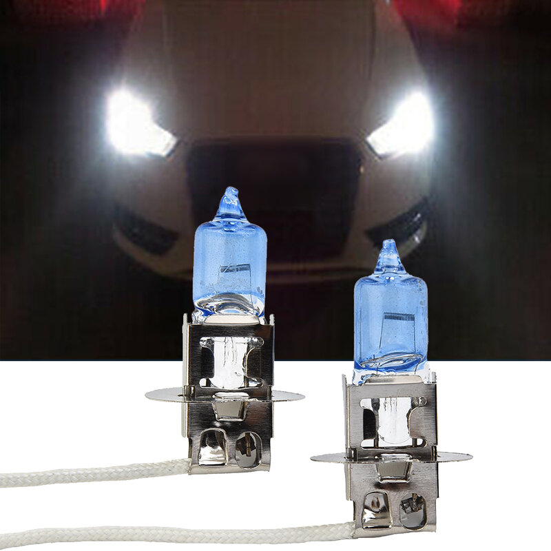 2 قطعة H3 زينون الأبيض 100 واط 12 فولت مصباح هالوجين 453 الضباب ضوء لمبة سيارة أضواء الضباب الرئيسية أو انخفض الحزم قطع غيار سيارة #5