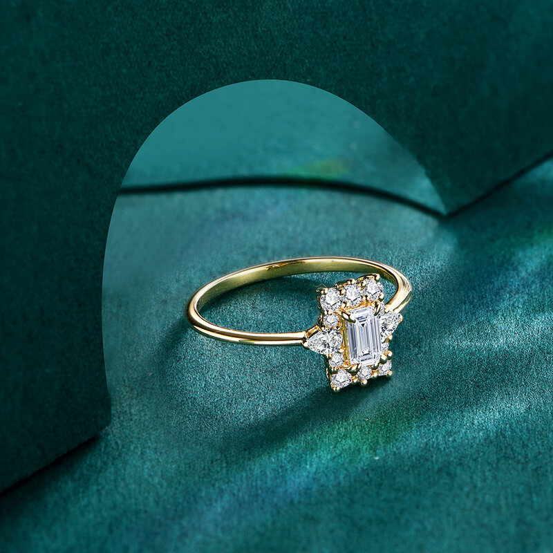 خاتم أتاغيمز-مثمن قص مويسانيتي للنساء ، صلب 925 فضة استرلينية ، خاتم الماس ، هدايا الخطوبة ، فاخر ، D VVS1 ، 5x3mm