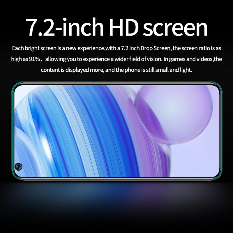 الإصدار العالمي S21 الترا الهواتف الذكية 16 جيجابايت 1 تيرا بايت كامل الشاشة الهواتف المحمولة 7.2 بوصة HD الهواتف المحمولة 24 + 48 ميجابكسل كاميرا ...