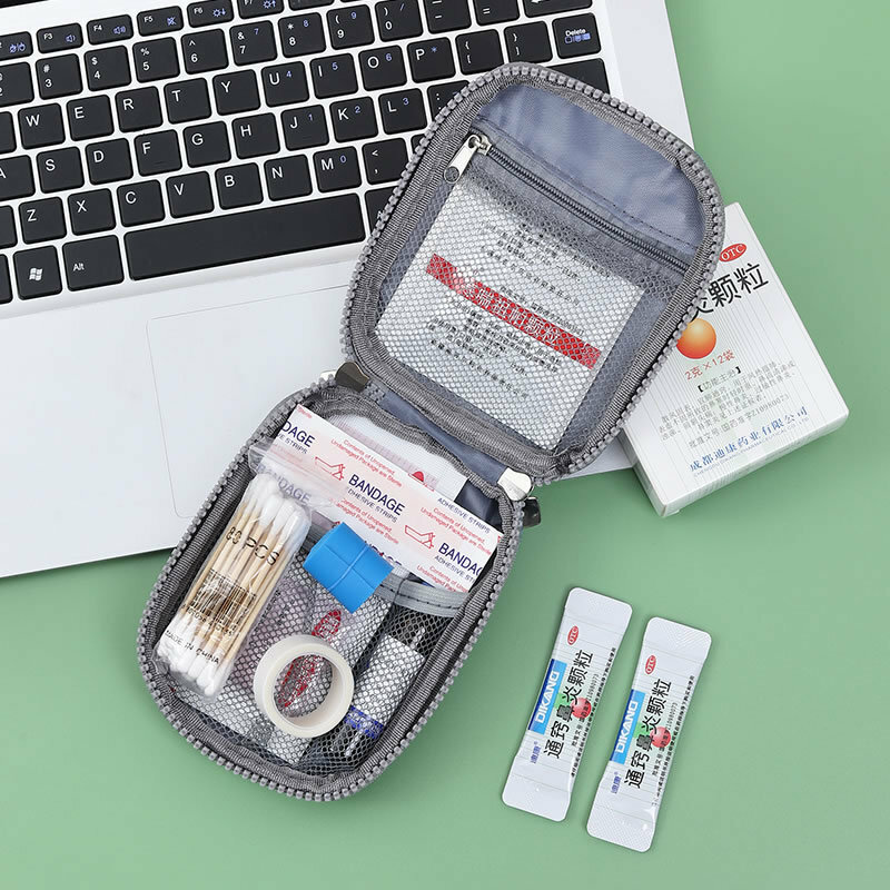 صغيرة المحمولة الطب حقيبة التخزين السفر الإسعافات الأولية الطب أكياس المنظم التخييم في الهواء الطلق الطوارئ بقاء حقيبة حبة #5