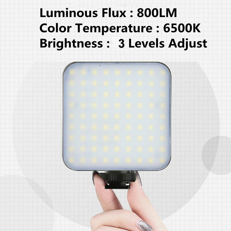6500K LED كاميرا فيديو ضوء ملء أضواء مصباح مع 3 حذاء بارد المحمولة التصوير الإضاءة ل DJI سوني DSLR كانون كاميرات
