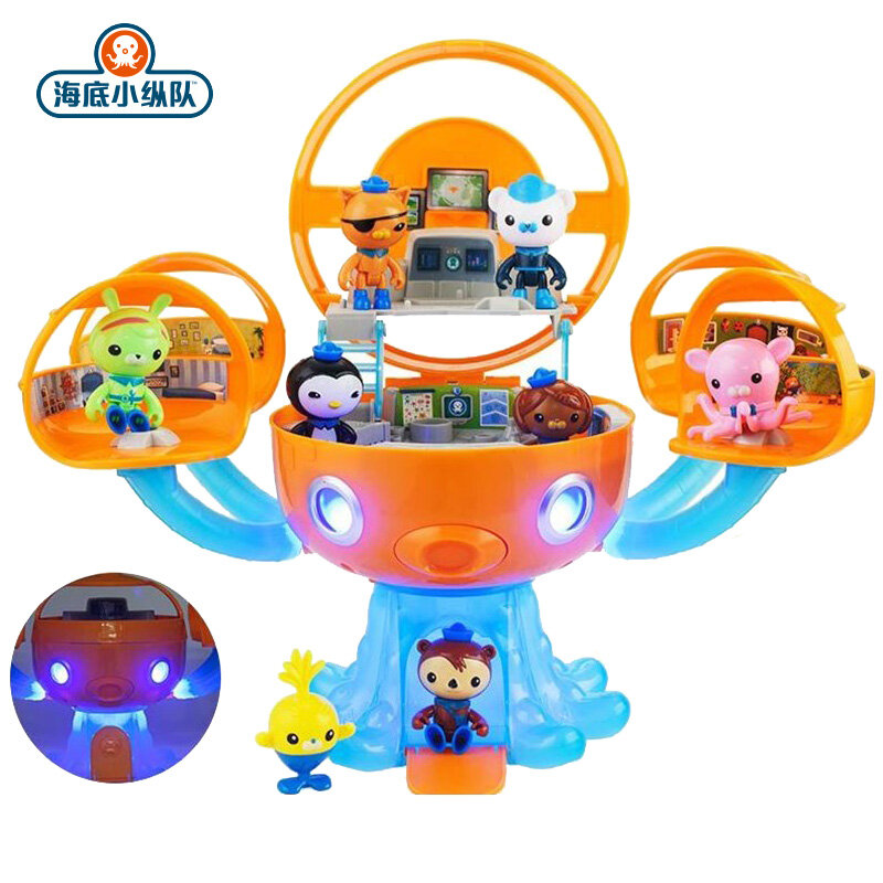 Octonauts Sound and Light Octopod Castle Adventure Plsyset Barnacles Peso Kwazii Dashi Tweak Action Figure Toy for Boy Kids Gift