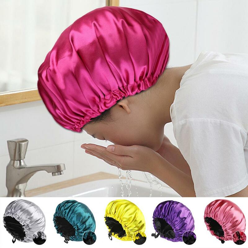 Soft  Useful Lightweight Sleep Cap Drawstring Hair Bonnet Versatile   for Sleeping