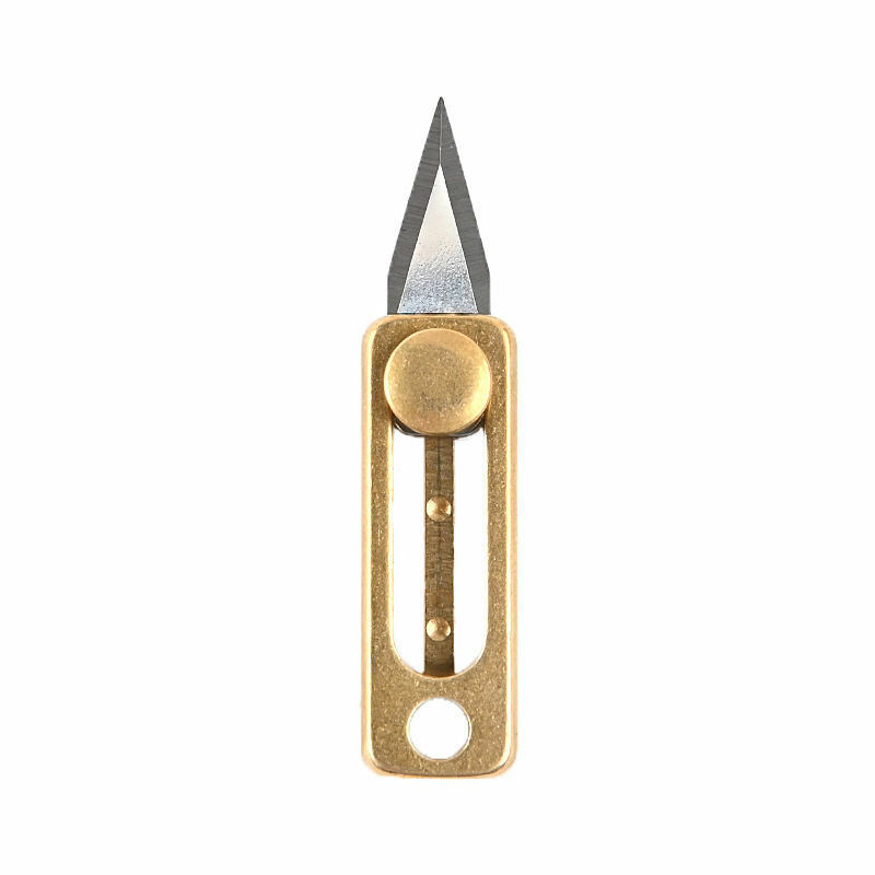 سكين جيب صغير من سبائك التيتانيوم بتصميم عتيق للدفاع عن النفس أدوات تقطيع ورقية محمولة قابلة للفصل مزودة بسحب وسحب