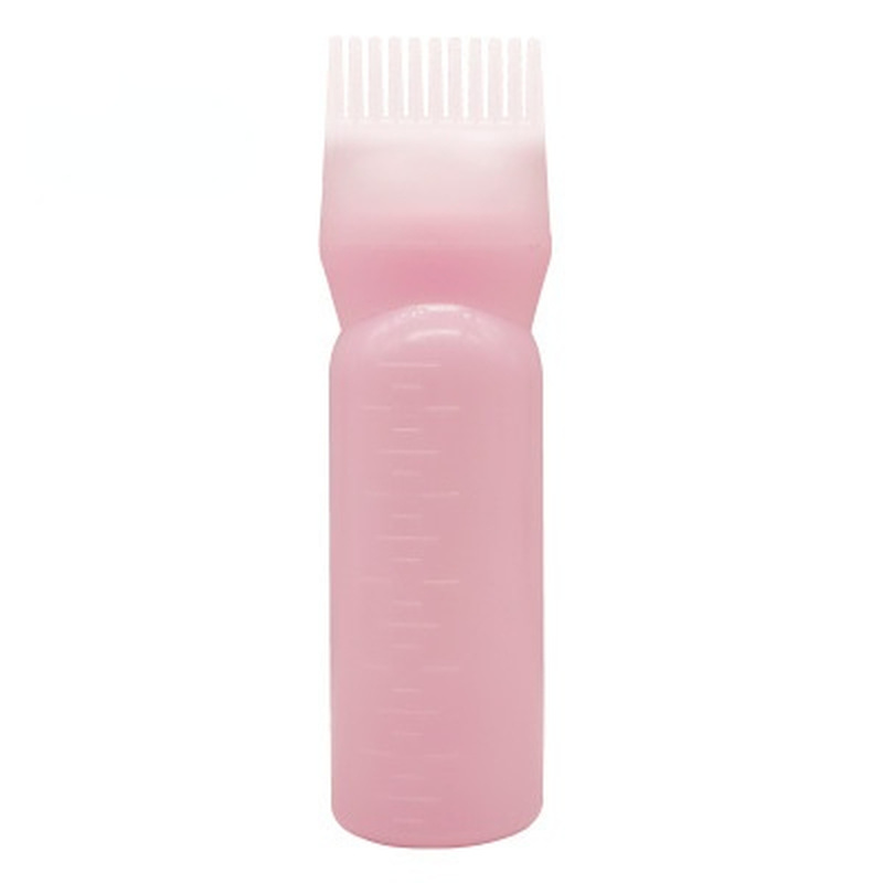 120 مللي صبغة شعر بلاستيكية زجاجة قابلة لإعادة الملء قضيب مشط الاستغناء صالون تلوين الشعر تصفيف الشعر أداة التصميم لون عشوائي