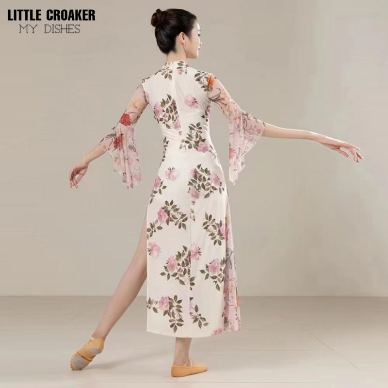 التقليدية Qibao شيونغسام الملابس Ao داي فيتنام الخزامى الأرجواني تشيباو فستان حديث للمرحلة النساء ملابس رقص الصينية #6