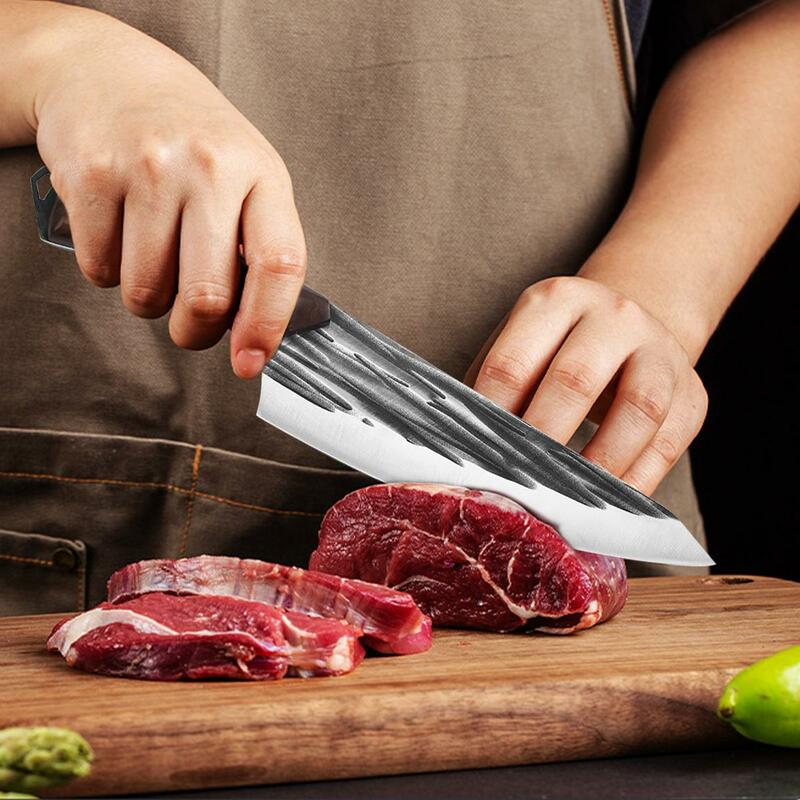 مزورة سكين نزع العظم مجموعة اليدوية سكين الطاهي سكين المطبخ المهنية ذبح سكين مقبض خشبي سكين أدوات الطبخ