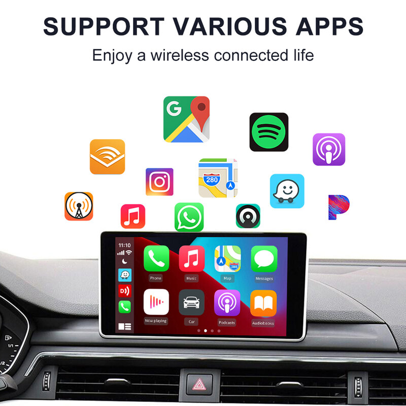 السلكية إلى اللاسلكية أندرويد السيارات CarPlay محول CarPlay دونغل السيارات الاتصال لشركة فولكس فاجن تويوتا هوندا أودي بنز مازدا اكسسوارات السيارات