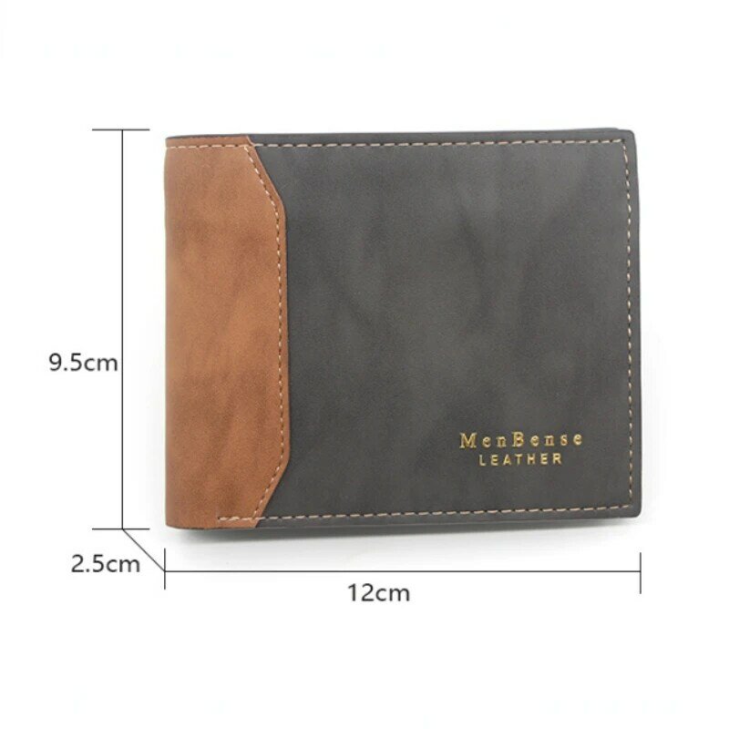 الرجال محفظة قصيرة المرقعة حقيبة صغيرة حقيبة يد سعة كبيرة بولي Leather محافظ جلدية الإناث المال محفظة بولي Leather الجلود عملة جيب