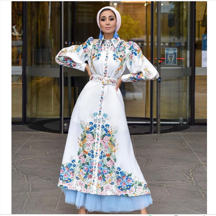 رمضان عيد مبارك عباية دبي تركيا العربية فستان مسلم الإسلام فساتين الملابس للنساء رداء طويل Musulman Vetement فام #2