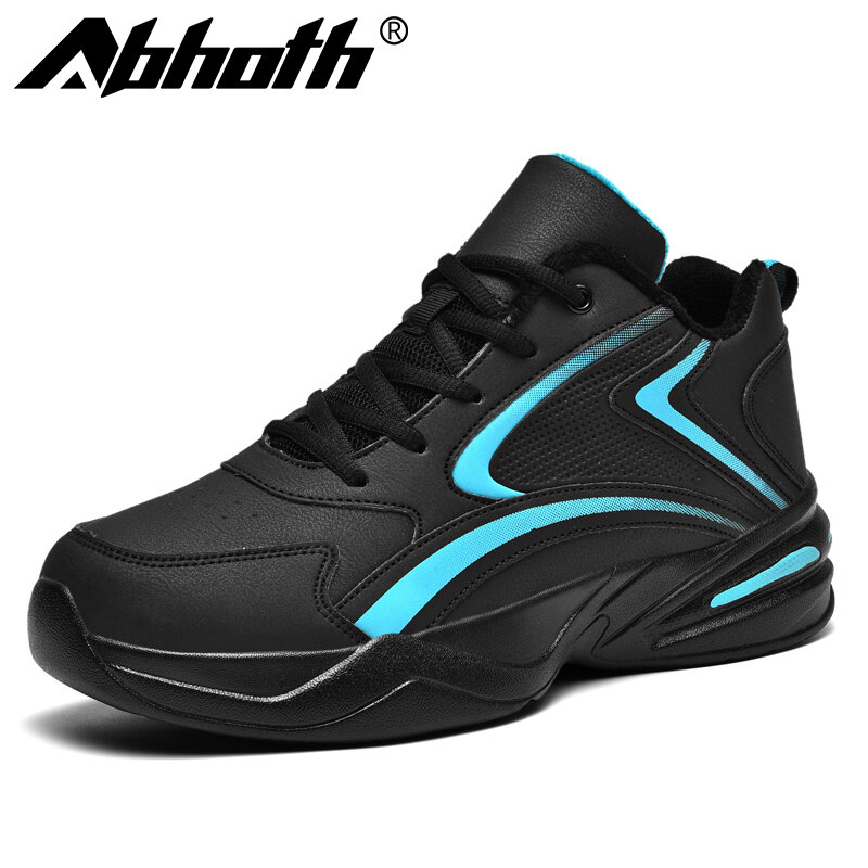 Abhoth موضة عالية كبار الرجال حذاء كاجوال لينة الدافئة أفخم اصطف مع أحذية قطنية أحذية رياضية مع عدم الانزلاق وتر ونعال المطاط
