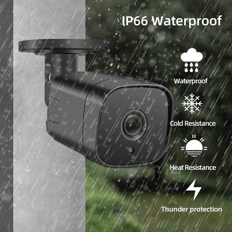 16CH 4K POE NVR 8/16 4K 8MP POE IP كاميرا كشف الحركة نظام الأمن الصوت يوم للرؤية الليلية H.265 8MP كاميرا مقاومة للماء #5