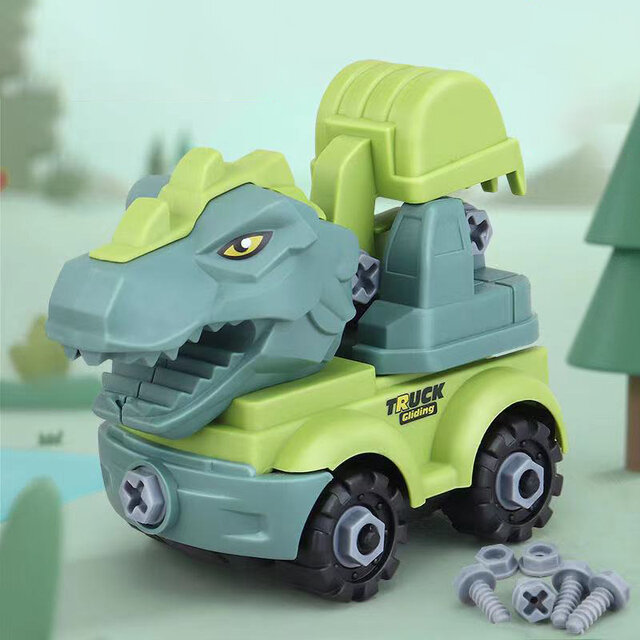 سيارة لعبة الديناصورات النقل سيارة ديناصور الهندسة شاحنة يمكن تجميعها وتفكيكها لعب هدايا للأطفال