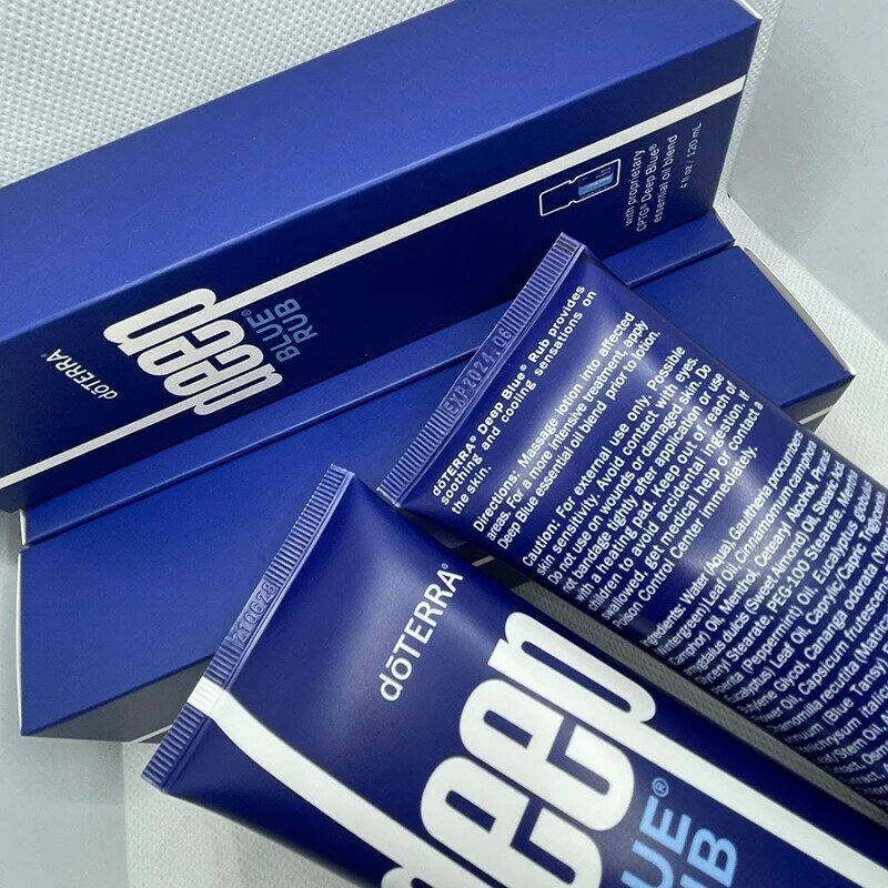 العلامة التجارية فرك أزرق عميق مع مزيج زيت طبيعي أزرق عميق Cptg الملكية 120 مللي