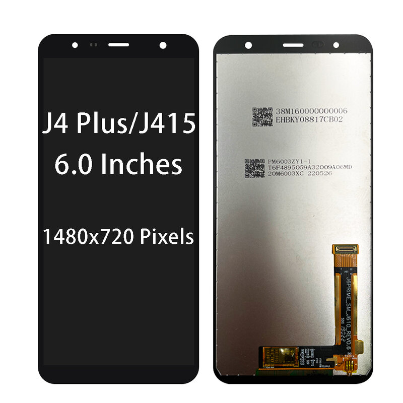شاشة LCD أصلية 6.0 بوصة لهاتف سامسونج جالاكسي J4 Plus J4 + 2018 J415 J6 Plus J610 J410 شاشة LCD تعمل باللمس مع قطع غيار مجمع رقمي