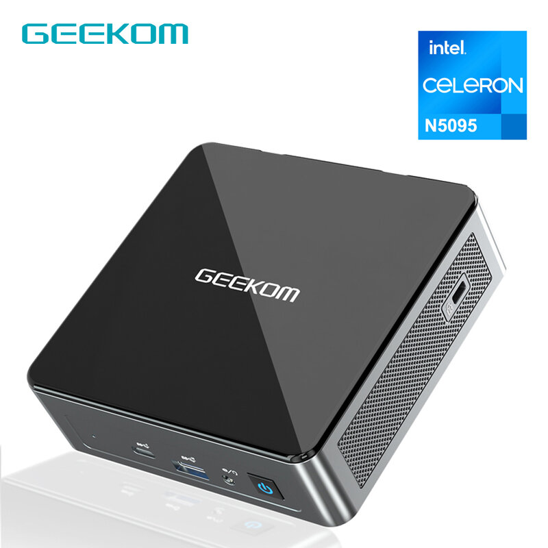 Geekom-Mini Air11 كمبيوتر سطح المكتب ، إنتل سيليرون N5095 ، ويندوز 11 برو ، إنتل UHD الرسومات ، بلوتوث V4.0 ، واي فاي ، 5 HDMI